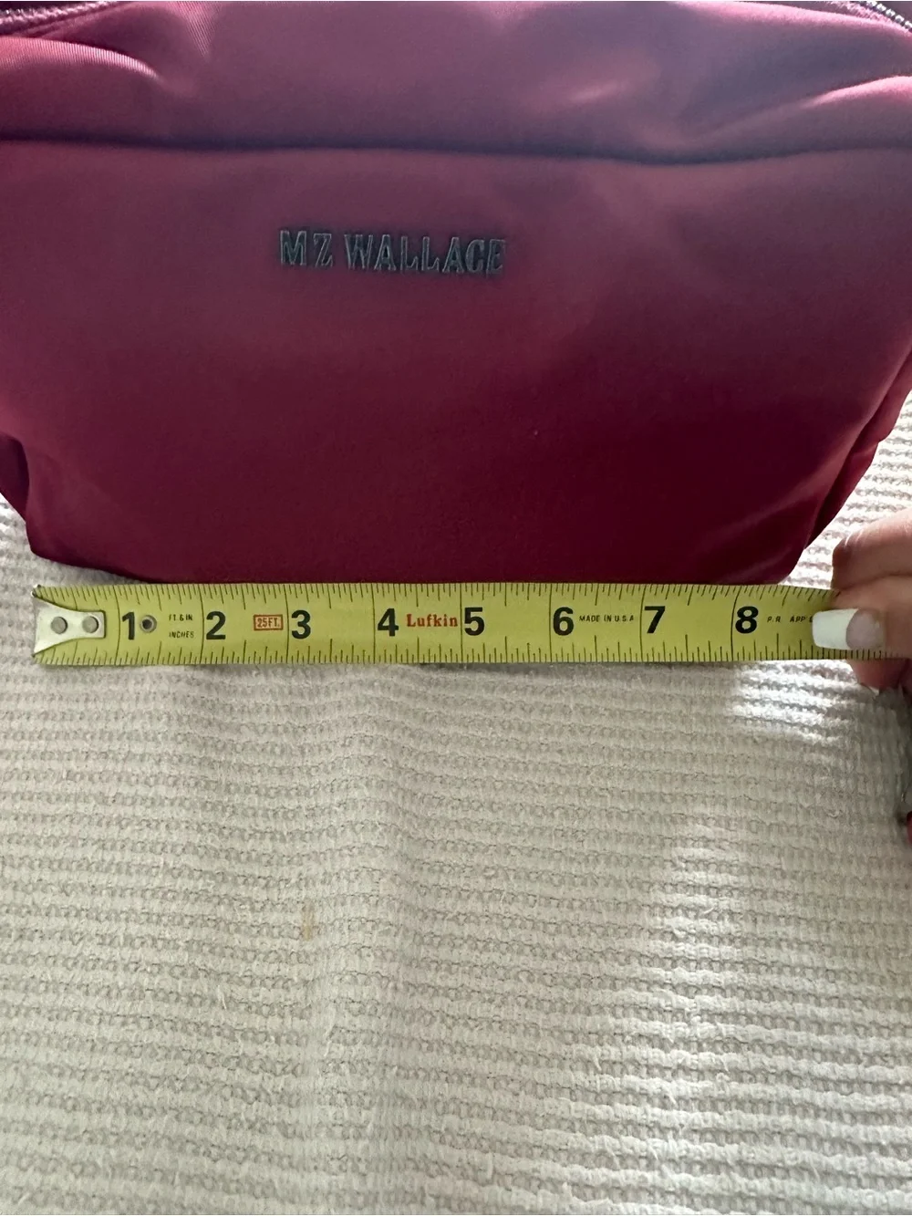 MZ Wallace dark ruby winish color Travel Cosmetic Pouch